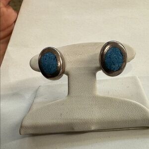 422452 925 Denim Lapis Silver Earrings.